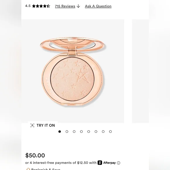 Charlotte Tilbury Glow Glide Face Architect Highlighter In Moonlit Glow NIB - Picture 5 of 5